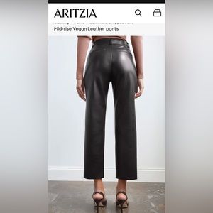Babaton faux leather command pant